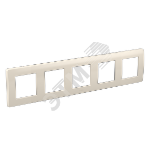 BRAVA Рамка 5 постов 10 модулей бежевая