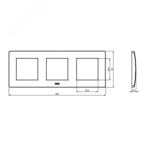 BRAVA Рамка 3 поста 6 модулей белая 2