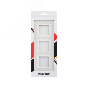 Рамка из натурального стекла, ''Avanti'', белая, 6 модулей 5