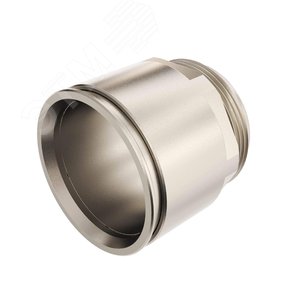 Муфта труба-коробка D=50мм IP66/IP67 М50х1.5 никелированная латунь 2