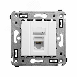 Avanti Розетка RJ-45 в стену, 5e одинарная, ''Белое облако''