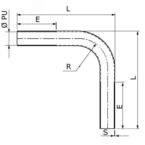 Поворот на 90 градусов D=40х1.2мм оцинкованный 3