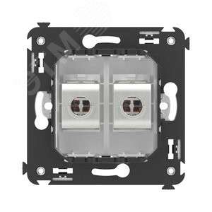 Avanti Компьютерная розетка RJ-45 без шторки в    стену, кат.5е двойная,экранированная Белое облако - фото 4