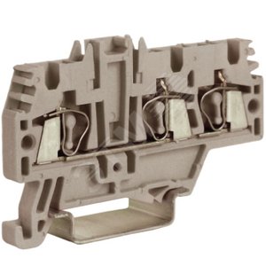 Зажим проходной HMM.2/1+2GR 1 ввод/2 вывода 2.5 кв.мм серый QUADRO (ZHM510GR) - DKC (ДКС)