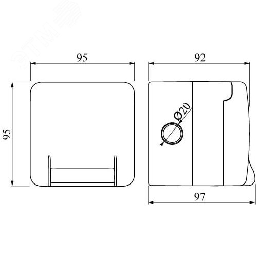 Розетка наружная с повышенной защитой IP66 2