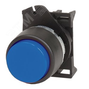 Кнопка выпуклая без фиксации синяя (ABDTR4)