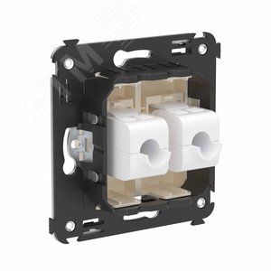 Avanti Компьютерная розетка RJ-45 без шторки в стену, кат.6 двойная,  Ванильная дымка - фото 3