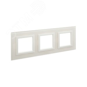 Рамка из натурального стекла, ''Avanti'', белая, 6 модулей 2