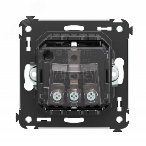 Avanti Розетка в стену, 2P+E, с защитными шторками, ''Черный квадрат'' 3