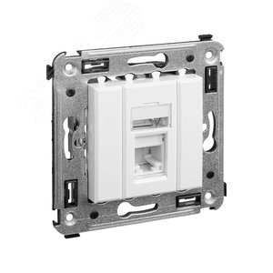 Avanti Компьютерная розетка RJ-45 в стену, кат.6  одинарная Белое облако - фото 2