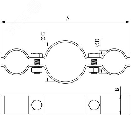 Держатель наружного изолированного токоотвода для изолированной молниеприемной мачты 2