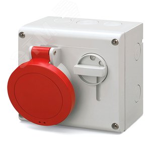 Розетка наружной установки IP44 16А 3P+E+N 400В с механической блокировкой и верхним расположением разъема - DKC (ДКС)