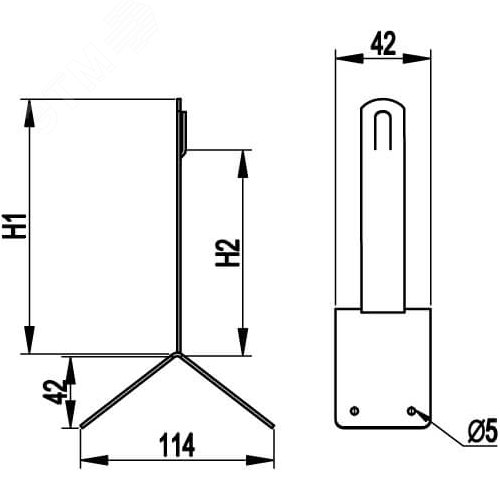 Зажим угловой коньковый 150 мм медь 2