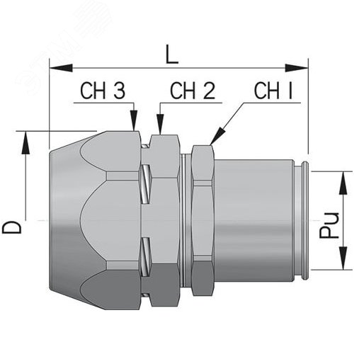 Муфта металлорукав в изоляции в оплетке DN 40-труба DN40 IP66 2