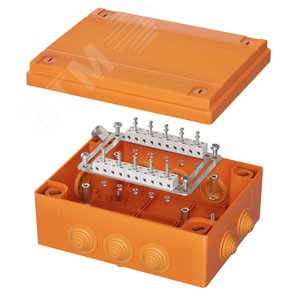 Коробка пластиковая FS с кабельными вводами иклеммниками,IP55,240х190х90мм, 20р, 450V,6A,4мм.кв - DKC (ДКС)