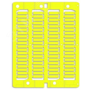 Маркировка для провода, жесткая, для трубочек. 4х15мм. Желтая (80 шт на 1 листе)