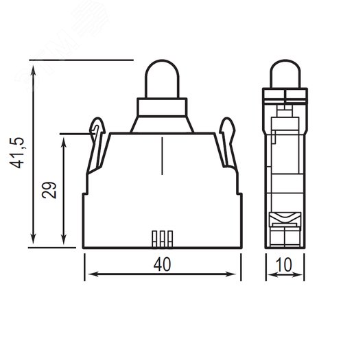 Блок контактов с клеммными зажимами (ALVL24) 2