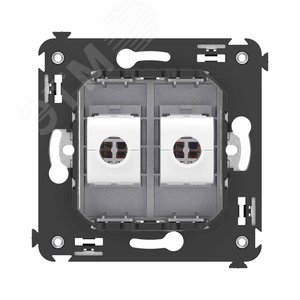 Avanti Компьютерная розетка RJ-45 без шторки в стену, кат.6 двойная,  Закаленная сталь - фото 4