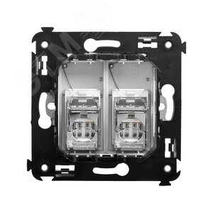 Avanti Компьютерная розетка RJ-45 в стену кат.5e двойная экранированная Закаленная сталь 3