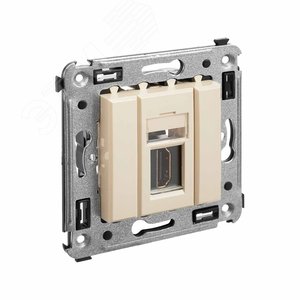 Avanti HDMI розетка одинарная в стену, тип А-А, ,Ванильная дымка - фото 2