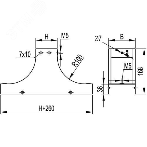 Крышка-ответвитель TS 500/80 в комплекте с крепежными элементами и соединительными пластинами необходимыми для монтажа 2