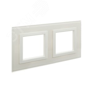 Рамка из натурального стекла, ''Avanti'', белая, 4 модуля 2