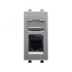 Avanti Телефонная розетка RJ-12 модульная  Закаленная сталь 1модуль