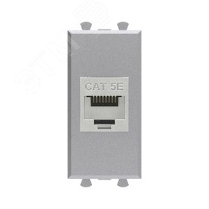 Avanti Компьютерная розетка RJ-45 без шторки модульная, кат.5е экранированная,  Закаленная сталь, 1 модуль - DKC (ДКС)