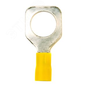 Наконечник кабельный НКИ 6-12 с изолированным фланцем желтый (50шт) 2