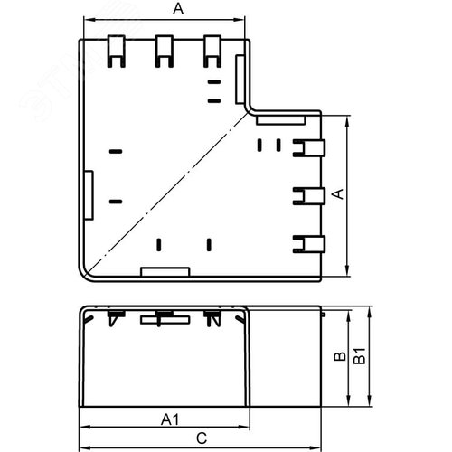 Угол плоский Г-образный 60x60 NPAN IN-Liner (01743) 2
