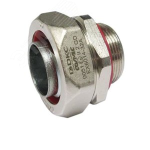 Взрывозащищенная Ex e муфта металлорукав-коробка. DN15 мм. M20х1,5.Никелированная латунь. IP66/67 (EX6014-20A)