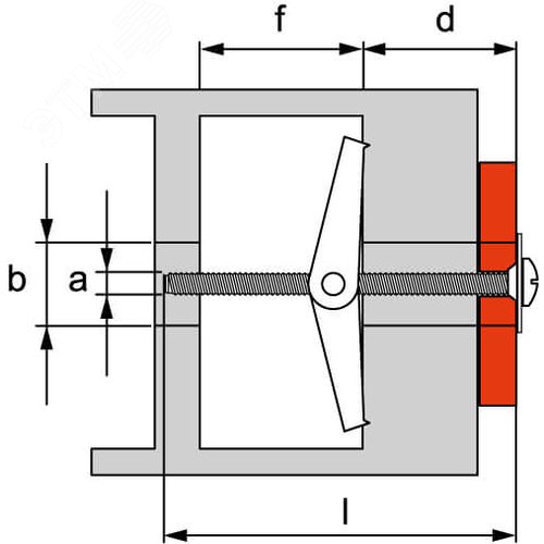 Складной пружинный анкер с винтом М3 (CM530310) 4