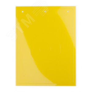 Табличка полужесткая для маркировки кнопок аварийного останова D=62мм. ПВХ. Желтая. (1 шт. на пластине, упак. по 10 листов)