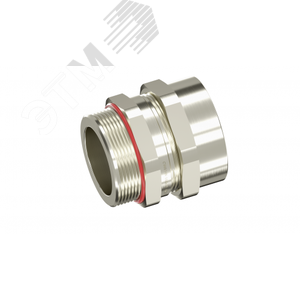 Взрывозащищенный кабельный ввод AAS под бронированный кабель, одно уплотнение M90х2 D62-68мм. Никелированная латунь. IP66/68 (6018AASLKGM9SB)