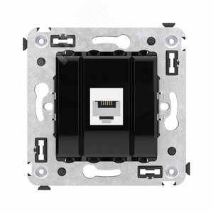 Avanti Телефонная розетка RJ-12 без шторки в стенуодинарная Черный квадрат - DKC (ДКС)