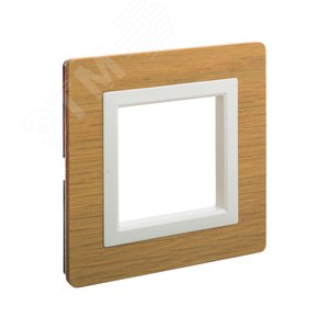 Рамка из натурального дерева, ''Avanti'', беленый дуб, 2 модуля 2