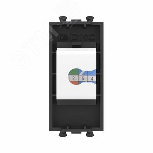 Avanti Компьютерная розетка RJ-45 без шторки      модульная кат.6 Черный матовый 1 модуль - фото 4