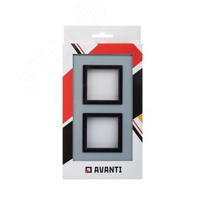 Рамка из натурального стекла, ''Avanti'', светло-серая, 4 модуля 5