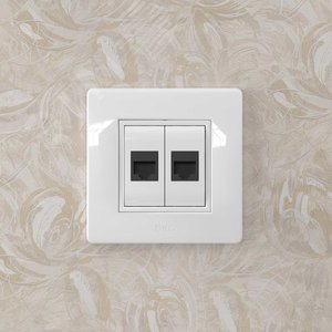 BRAVA Розетка компьютерная RJ45 (разъем PcNet) 1 модуль категория 5е белая 4
