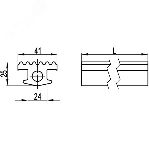 Вкладыш шумопоглощающий для С-образных профилей BPL-41 BPM-41 BPD-41 2