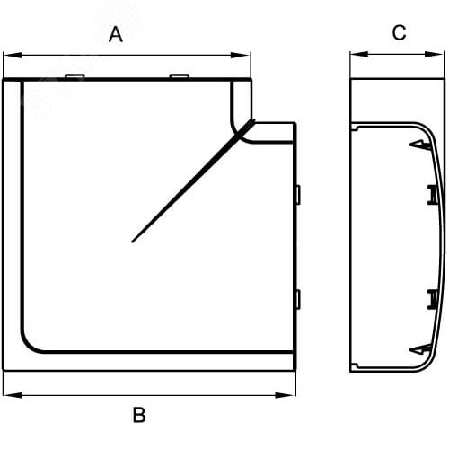 Угол плоский 90х25 мм 2