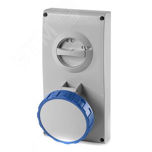 Розетка панельная 63А 2P+E 230В верхнее размещение разъема и механическая блокировка - DKC (ДКС)