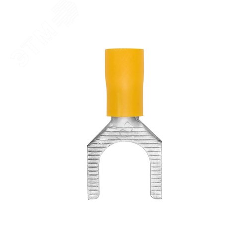 Наконечник вилочный НВИ 6-10 желтый QUADRO (50шт) с изолированным фланцем 2
