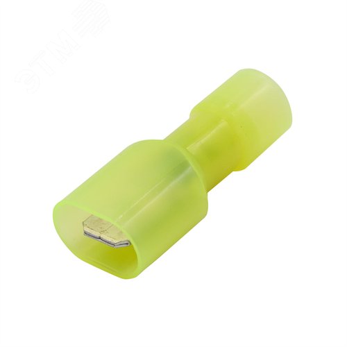 Наконечник плоский РппИп 6-7-0.8 желтый QUADRO (50шт) полностью изолированный (вилка)