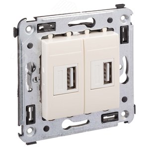 Avanti USB зарядное устройство в стену, ''Ванильная дымка'' - фото 2