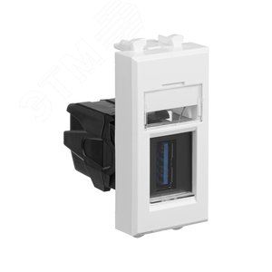 Avanti USB 3.0 розетка ''Белое облако'' модульная, тип А-А, 1 модульная 2