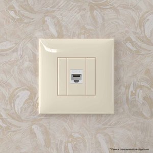 Avanti Компьютерная розетка RJ-45 без шторки в стену, кат.6 одинарная,  Ванильная дымка - фото 5
