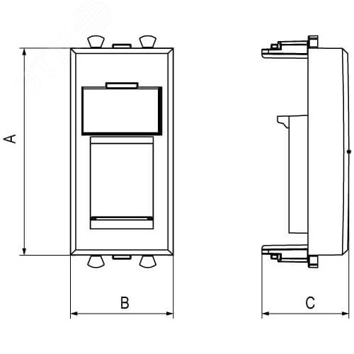 Avanti Адаптер для Keystone ''Ванильная дымка'' 1 модульный 5