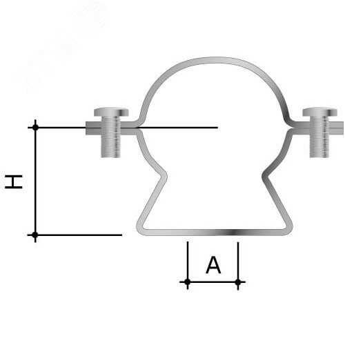 Хомут стальной 20-1/2 мм оцинкованная сталь 2