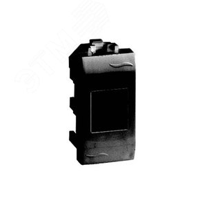 Розетка компьютерная RJ45 категория 6 экран Brava черная 1 модуль